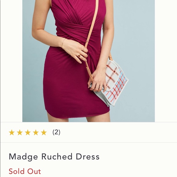 Anthropologie column dress ruched - Picture 6 of 6